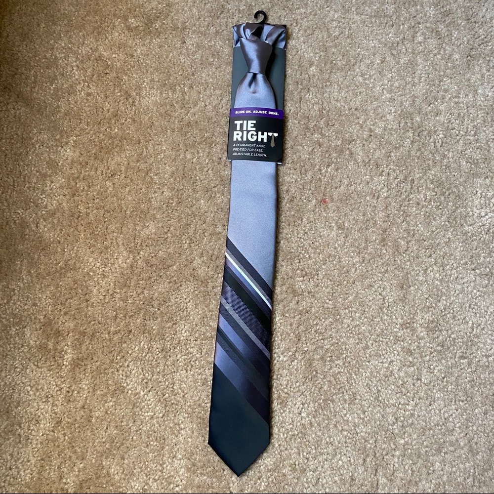 Grey and Black Van Heusen Tie
